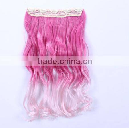 Cheap synthetic Long kinky curls Gradient hair piece N464