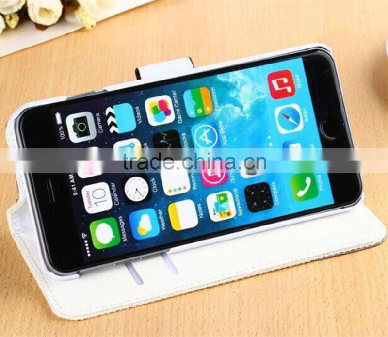 Classic Mix-color Cloth Material Case For iPhone 6s Luxury Stand With Card Slot