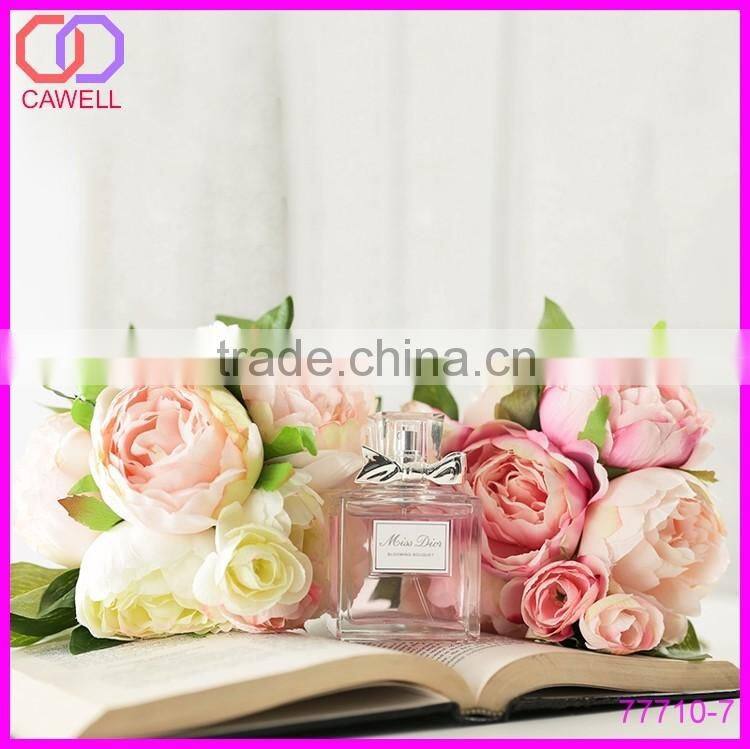 yiwu bulk wholesale 12" wedding bridal peony silk artificial flowers
