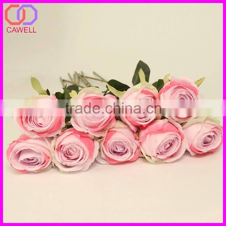 artificial silk white rose bud