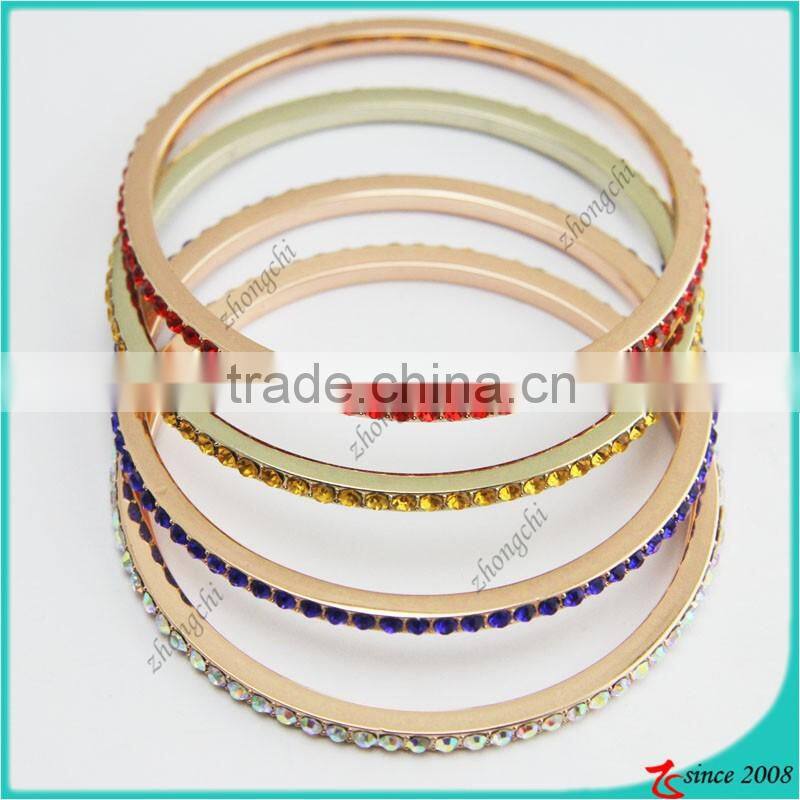 Fashion rhinestone crystal alloy bangle bracelet wholesale
