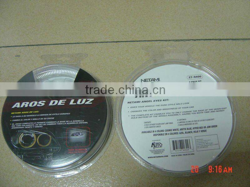 color changed LED angel eyes motorcycle headlights