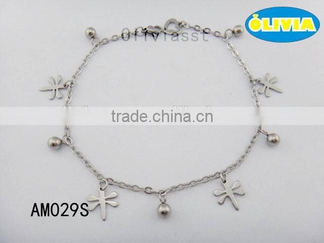 Olivia Jewelry Stainless Steel Charm anklet, Gold Anklet Designs, Sexy Anklet Chain