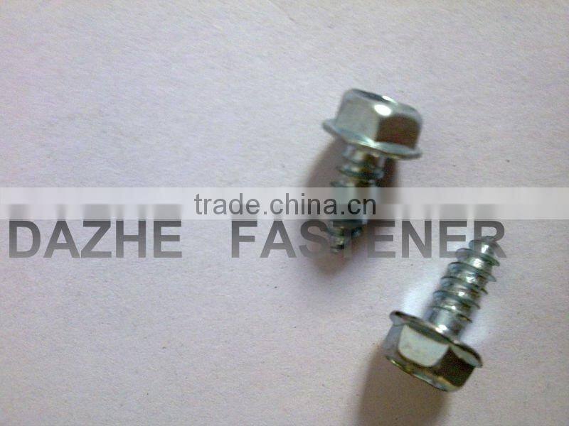 HEX HEAD WASHER NAIL SCREW YELLOW ZINC PLATED