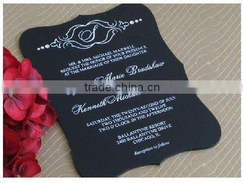 China Regional Feature clear acrylic wedding invitation card wholesale