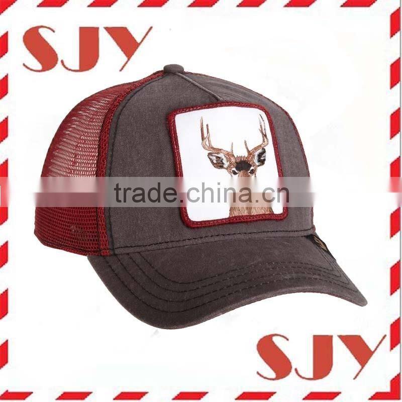 Pre-curved embroidery patch custom made mesh trucker hats