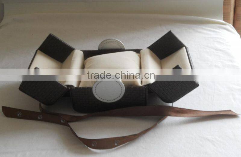 new style black leather watch paper box wholesale made in china