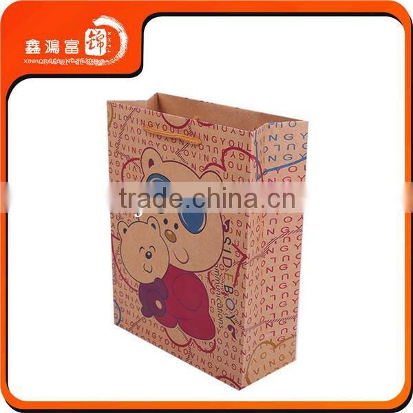 2016 XHFJ popular garment shopping paper bag design in craft paper