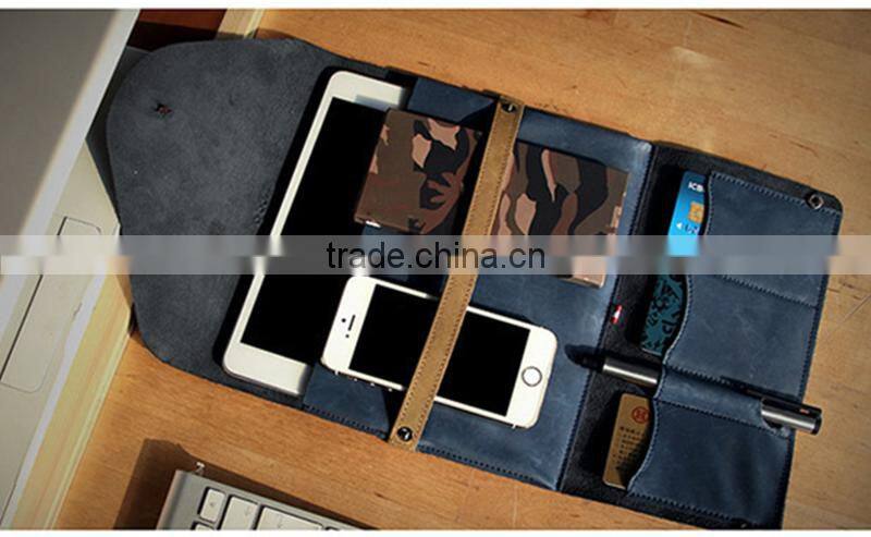 Light holder multiple function leather card holder case for mobile phones and ipad