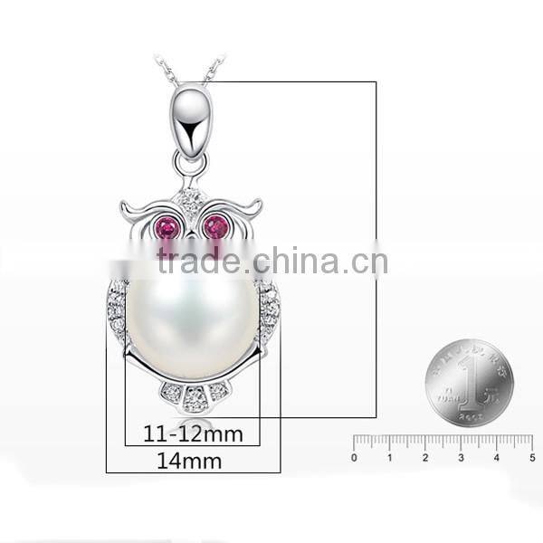 Yiwu 2016 Owl Pendant Pearl Necklace Design