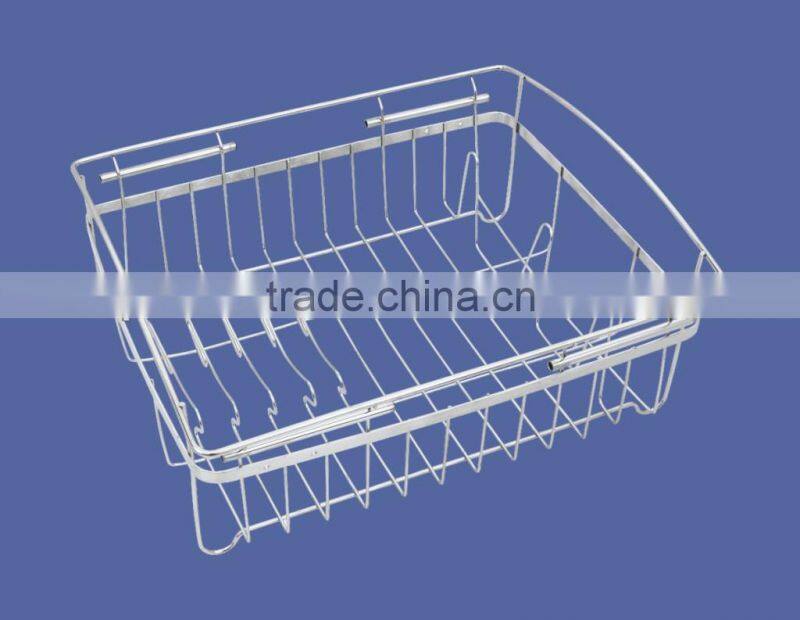 hanging stainless steel kitchen dish rack for cabinet