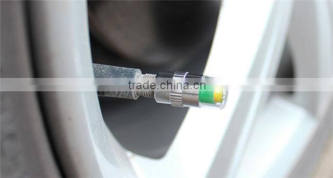 4pcs/pack Car Tyre Tire Pressure Monitor Indicator Valve Stem Cap Sensor 3 Color Eye Alert