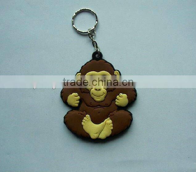 cute bee shaped pvc keyring