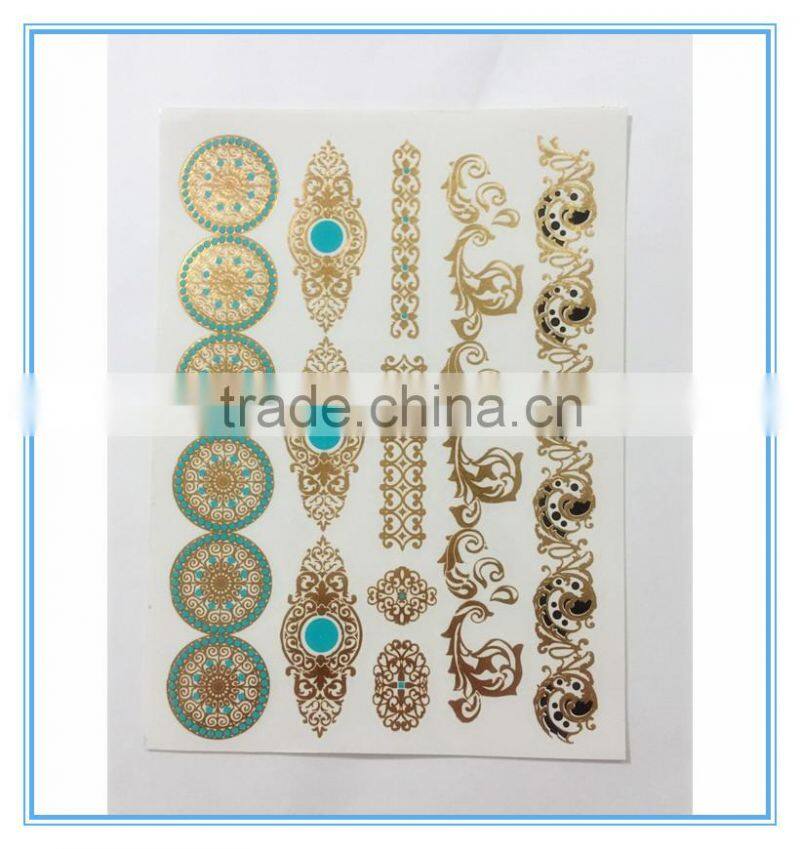 Metallic Flash Jewelry Body Temporary Sticker of transfer tattoo