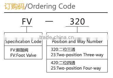 FV320 Foot valve pedal 1/4 3 way pneumatic valve