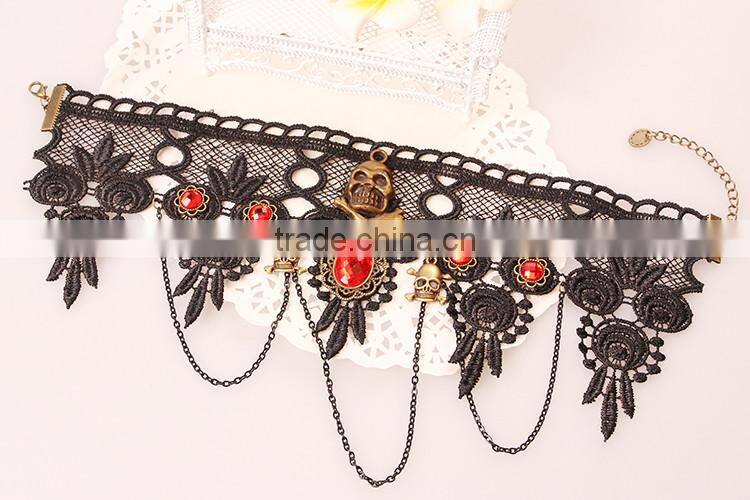 MYLOVE Vintage Gothic Antique Bronze Skull Pendant Necklace Punk Halloween Jewelry Gift MLY267