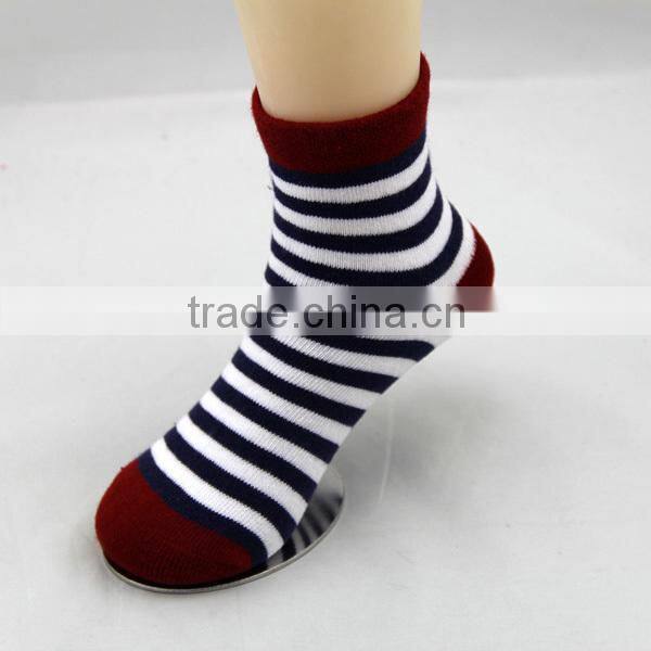 GSC-43 Hot sale sample style cotton striped design school children socks