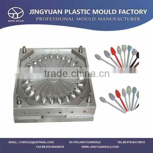 OEM Custom plastic spoon fork knife mould manufacturer / High quality Disposable spoon fork knife injection mould/mold supplier