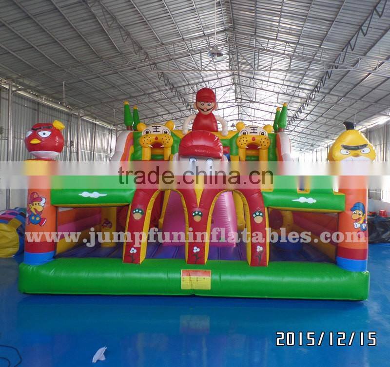 2016 Giant Inflatable Game Park 10mx6m Inflatable entertainment city with Large slide Inflatable jumping zone