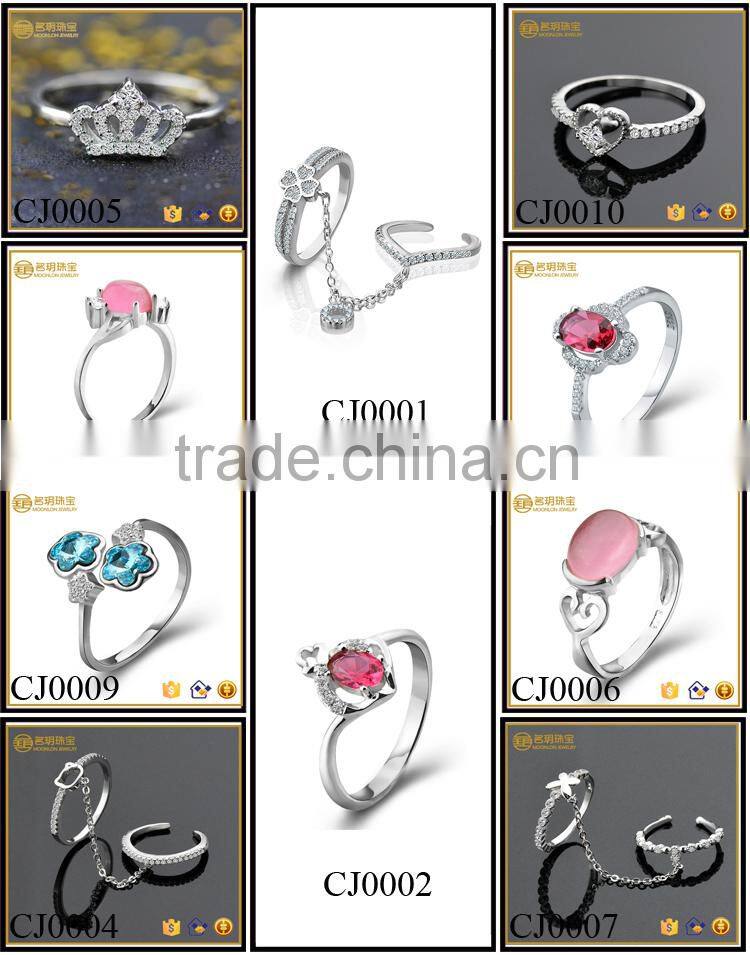 Beautiful rhinestone necklaces pendants silver jewelry thailand
