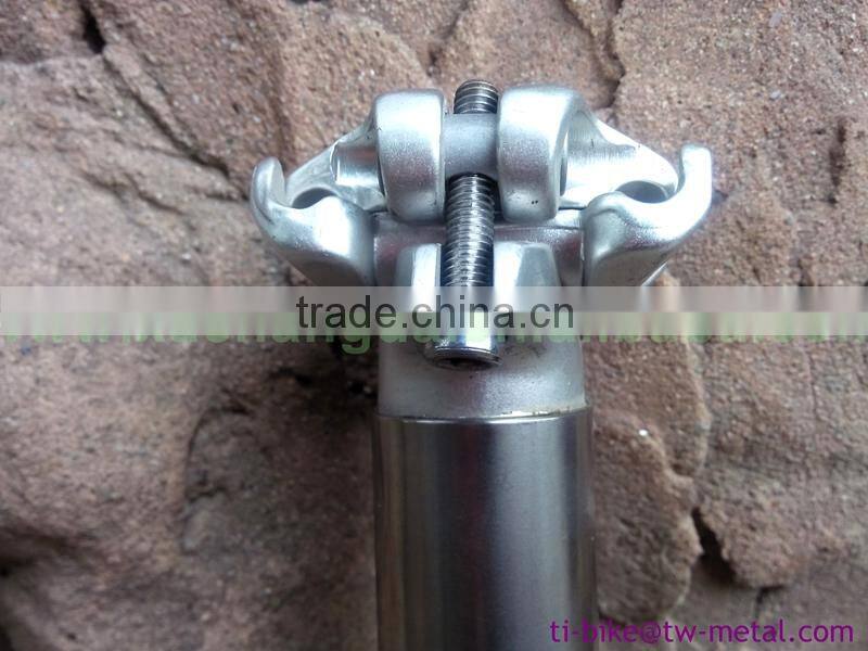 titanium bicycle seat post 27.2mm,31.6 mm, 30.9mm x 350mm seat post with hand brush sand blasting finished