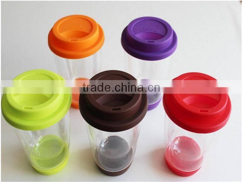 2016 new products of promotional Gift cups of coffee drinks cup double wall glass cups