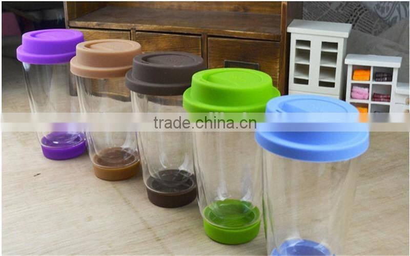 2016 new products of promotional Gift cups of coffee drinks cup double wall glass cups