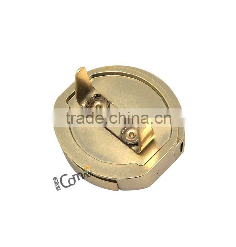 Fashion Round Push Lock Gold Metal Lock For Handbags