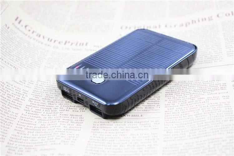double ports 5000mah usb solar panel charger tree with micro input port