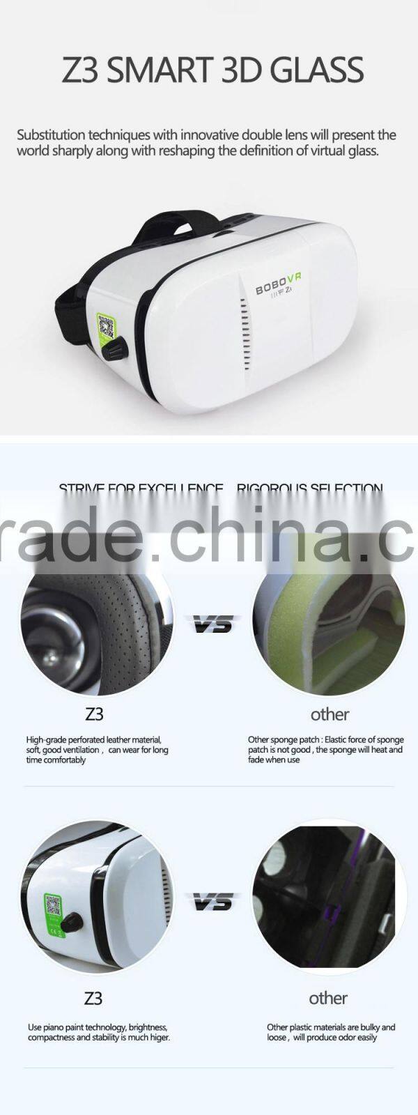 mini bobo vr box boss viewer sky fiit deepoon 3d vr glass case 5 plus z3