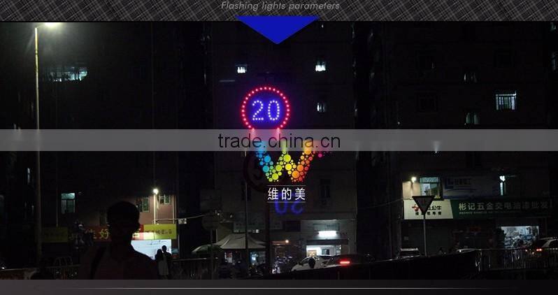 Solar LED Parking Sign Indicator Warning Light Aluminium Shell