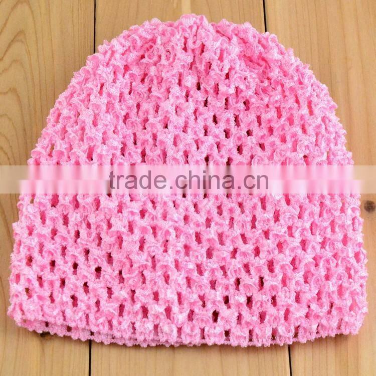 Wholesales high quality nylon soft qulity many colors strech waffle girls hats crochet waffle hats beanie hats