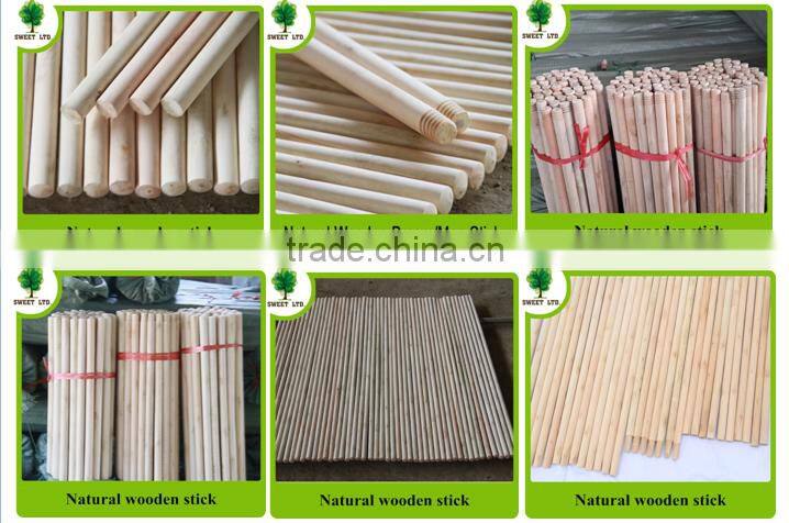 Varnished mop handle / wood broom stick / straight wooden broom and mop stick