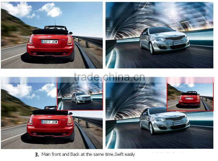 168P FHD 1080P Dual lens Rearview Mirror Car dash cam Universal OBD2 car DVR