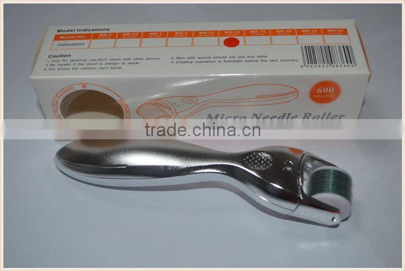 Factory Direct Wholesale Golden/Silver Handle 600 Needles Derma Roller