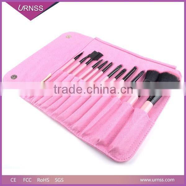 12pcs High Quality Best Price Pink Cosmetic Makeup Brushes Set