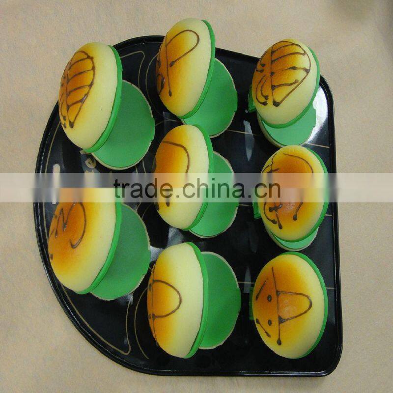 Fake PU smile bread / exaggerated facelook cake for decoration or kid's early learning