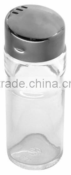 Salt and pepper glass stainless 8cm