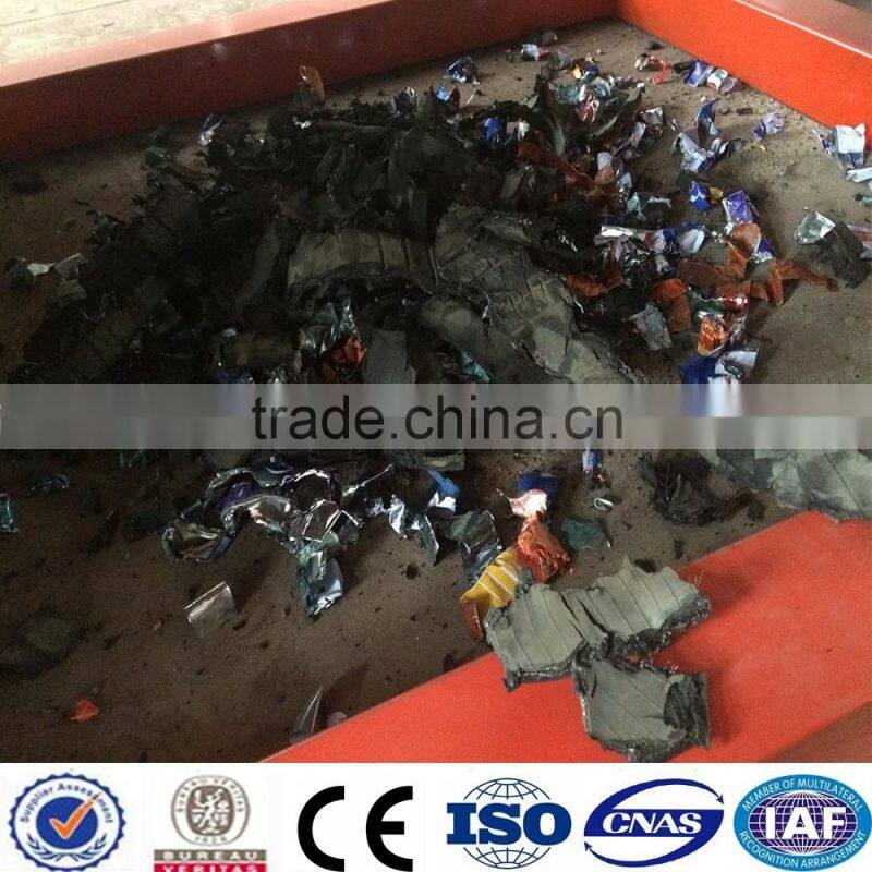 double shaft 7.5kw e-waste aluminum cans shredder