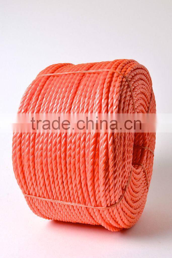 Coloured polypropylene rope available in white, black, red, green, yellow and orange
