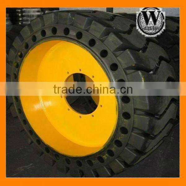 Top Quality 10-16.5 12-16.5 Solid Bobcat Skidsteer Tires with Rims