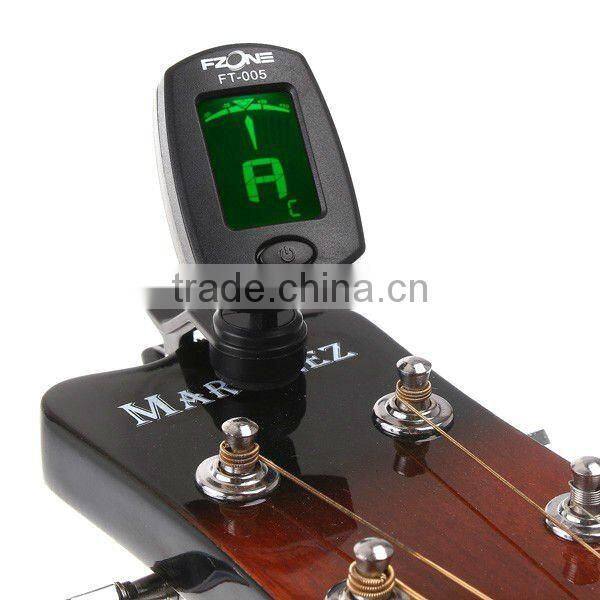 LCD Clip-on Guitar Tuner Electronic Digital Chromatic Bass Violin Ukulele