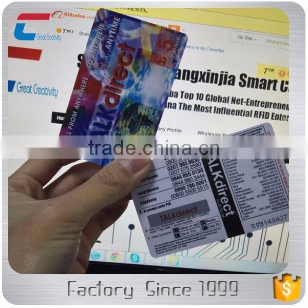 Good quality pin number printed scratch off card for molible phone