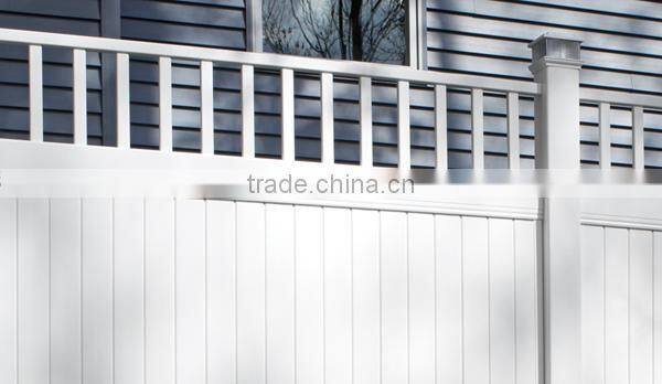 PVC Vinyl Privacy Fence with Picket Top