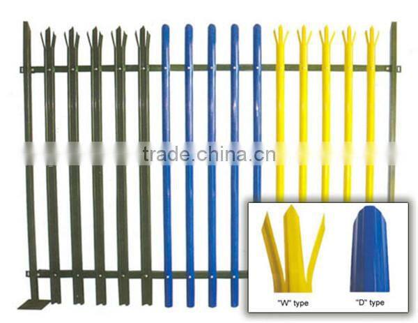 Gold manufacturer Steel Anti-climb Security Fence / palisade fence