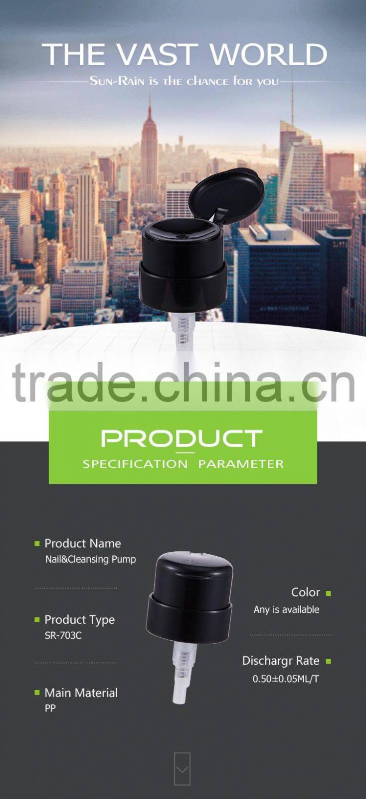 China good pricer custom made models cosmetic plastic nail pump remover