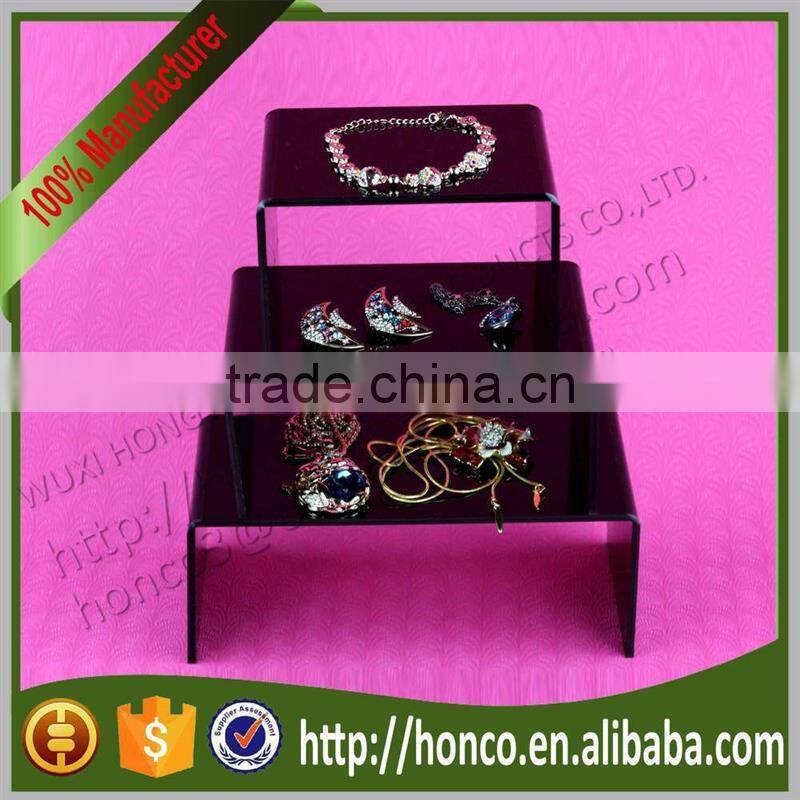 Top Quality Black Colour Acrylic Jewelry Display Necklace Platform Rack