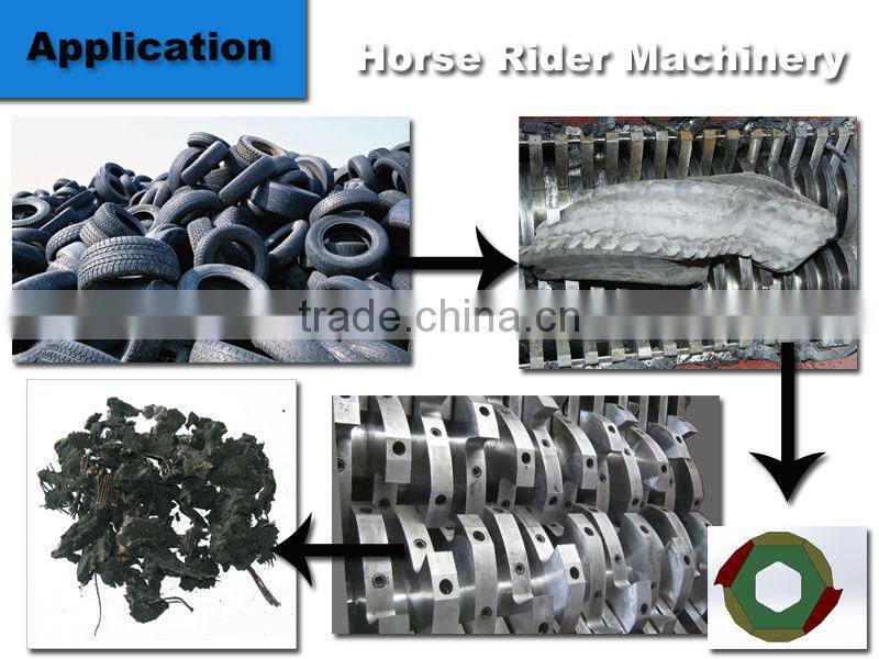 car tire tyre shredder recycling line