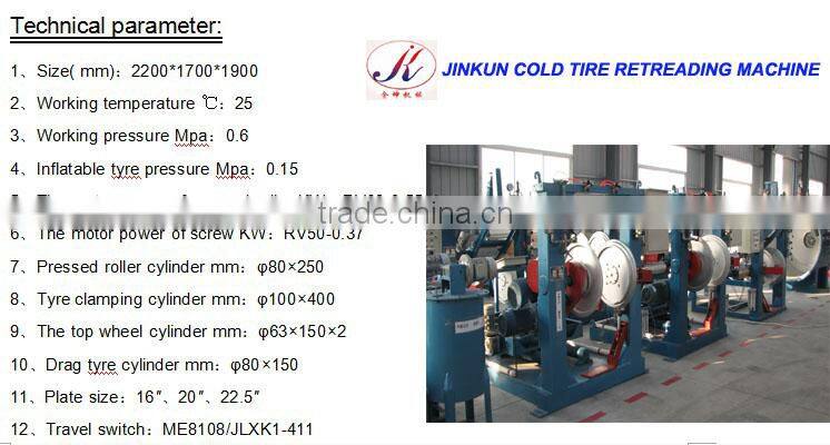 tire buffing machinery /tire retreading machinery
