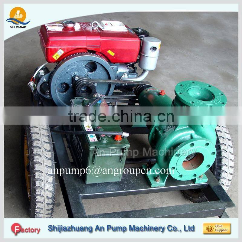 Farm irrigation movable diesel water pump